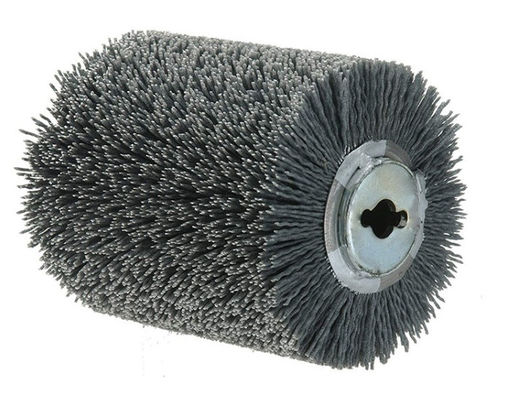 46-100 Grit Fine Nylon Corded Cylinder Wheel Brush Sanding For Wood Surface Treatment