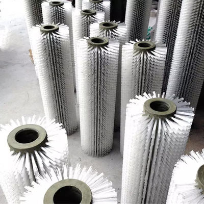 Customized Cylindrical Food Grade Nylon Bristle Vegetable Fruit Washing Cleaning Roller Brush