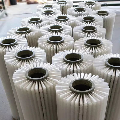 Customized Cylindrical Food Grade Nylon Bristle Vegetable Fruit Washing Cleaning Roller Brush