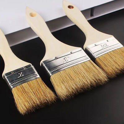 Natural Bristle 3 Inch Chip Wooden Handle Paint Brush