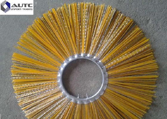 Galvanized Iron Snow Sweeper Brush Crimpled Steel Wire Mixed Rotary Flat Ring