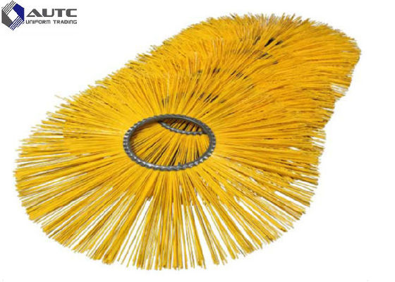 Galvanized Iron Snow Sweeper Brush Crimpled Steel Wire Mixed Rotary Flat Ring