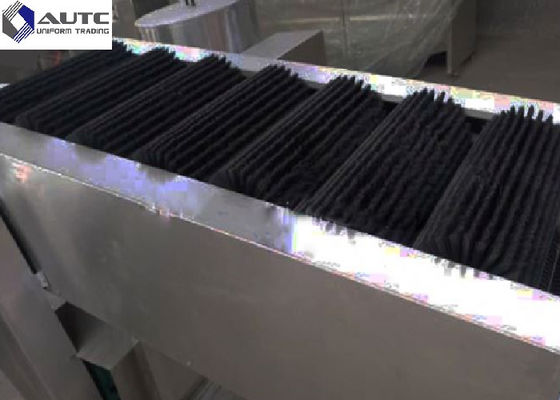 High Efficiency Cylindrical Roller For Fruit&Vegetable Cleaning Brush Galvanized Metal Yellow Green