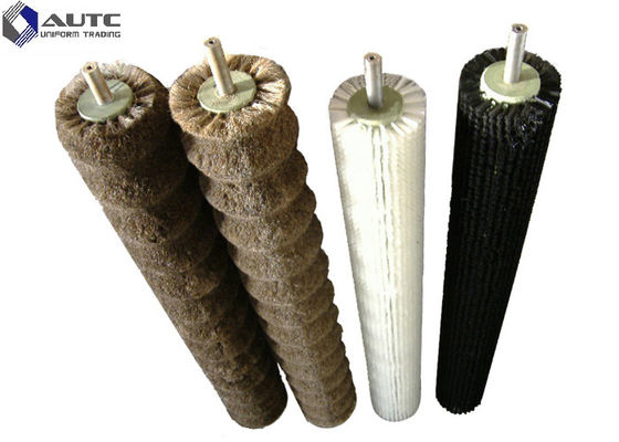 Customized Size PP Nylon Industrial Roller Brushes Cylindrical Wire Brush Dampening Spiral Roller Brush
