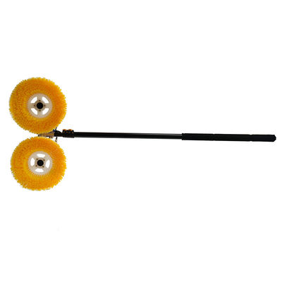 Double Head Automatic Solar Panel Cleaning Brush And Pole Kit Solar Panel Cleaning Rotating Brush Cleaning Equipment