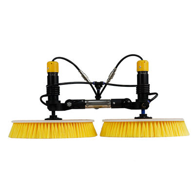 Double Head Automatic Solar Panel Cleaning Brush And Pole Kit Solar Panel Cleaning Rotating Brush Cleaning Equipment