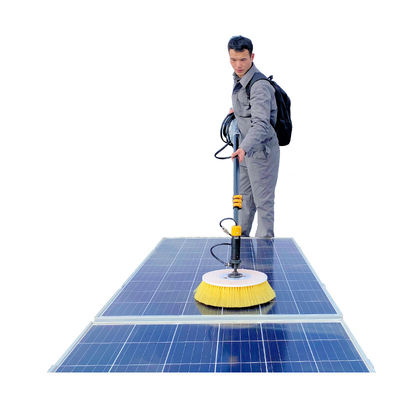 Double Head Automatic Solar Panel Cleaning Brush And Pole Kit Solar Panel Cleaning Rotating Brush Cleaning Equipment